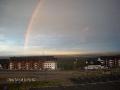 En vacker regnbåge  över vårt hotell i Ylläs